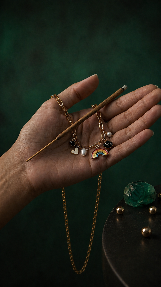 The Rainbow Gold Charm Necklace