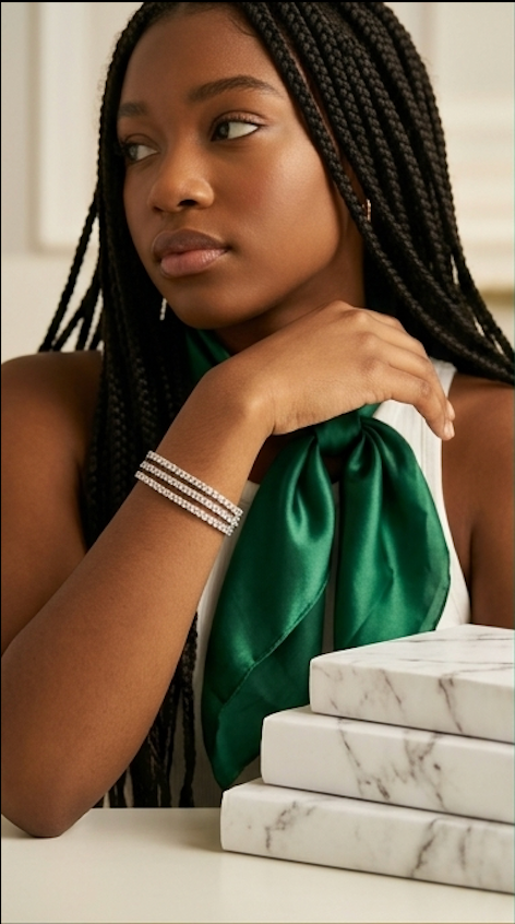 Premium Silver 3-Layer Tennis Bracelet