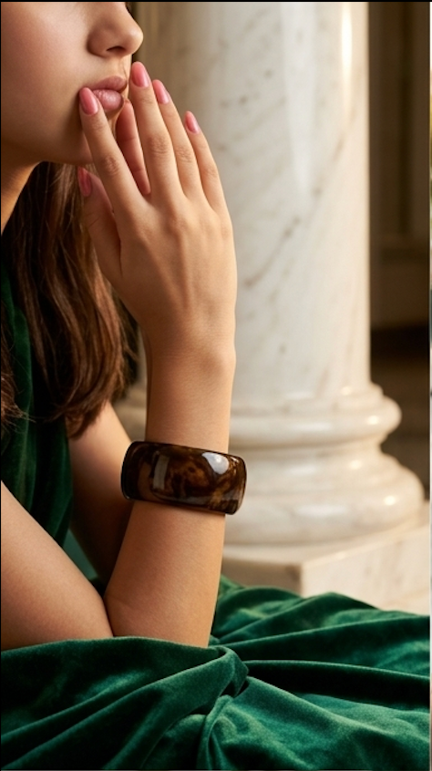 Tortoiseshell Resin Bangle