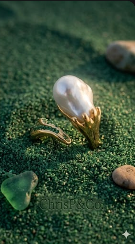 Baroque Pearl Claw Ring