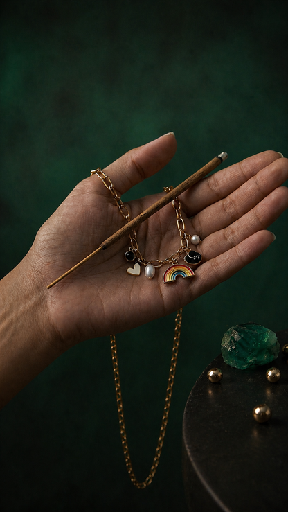 The Rainbow Gold Charm Necklace