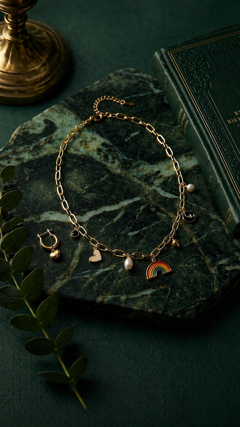 The Rainbow Gold Charm Necklace