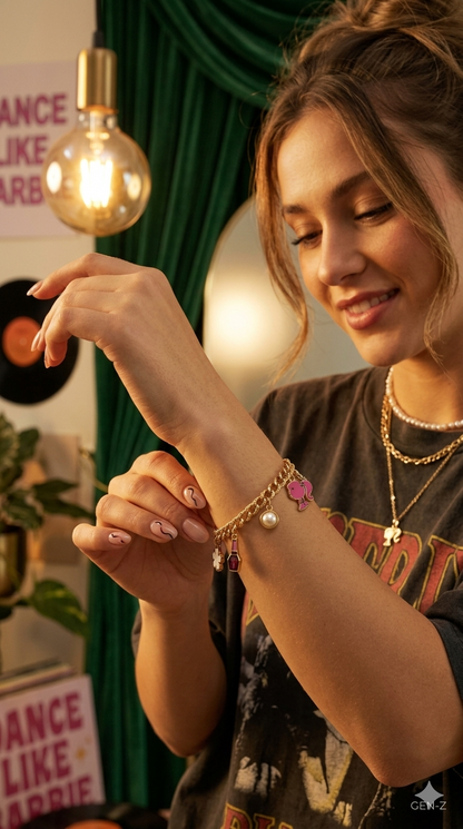 Golden Barbie & Luxe Icon Charm Bracelet
