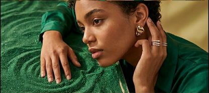 The Golden Croissant Studs