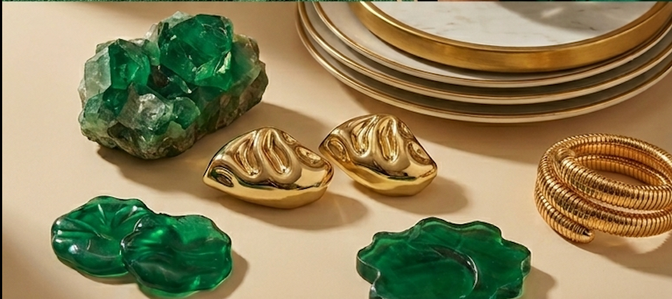 The Golden Croissant Studs