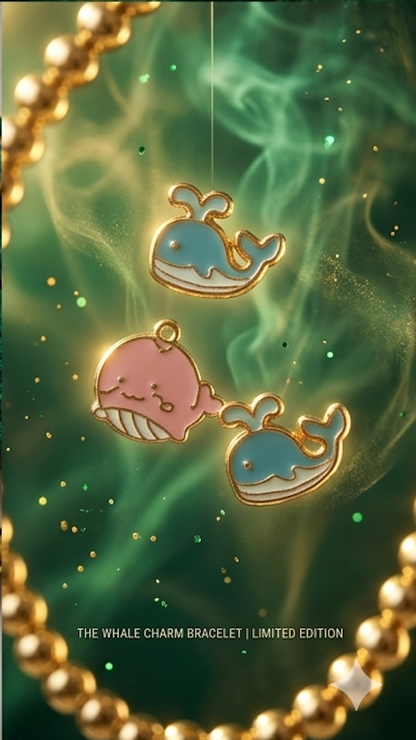 Whale & Pearl Charm Bracelet