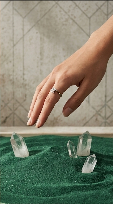 925 Sterling Silver Solitaire Swirl Floating Stone