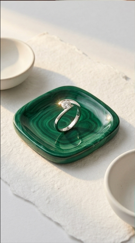 925 Sterling Silver Solitaire Swirl Floating Stone