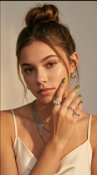 925 Sterling Silver Multi-Row Marquise Cut Ring