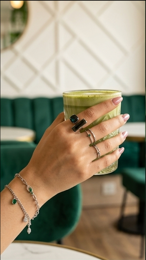 Raw Green Tourmaline Open Cuff Ring