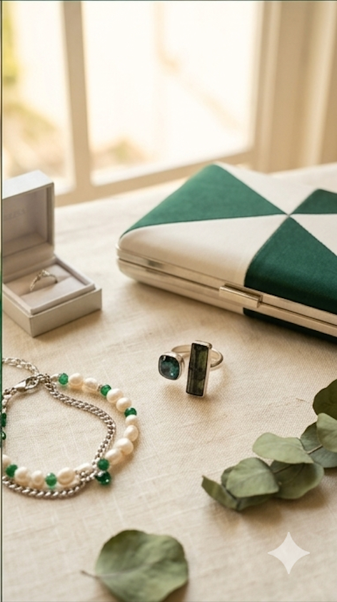 Raw Green Tourmaline Open Cuff Ring