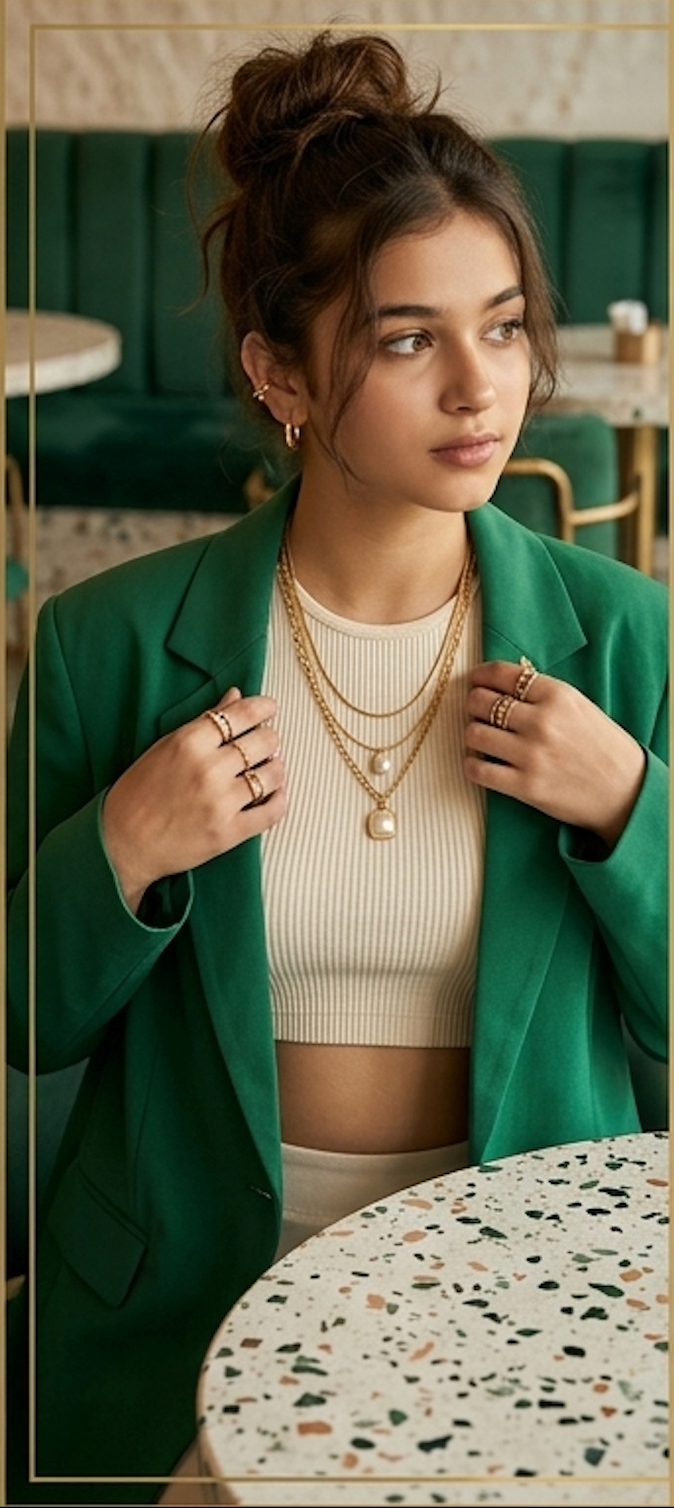 18K Gold-Plated 3-Layer Gold Chain Necklace