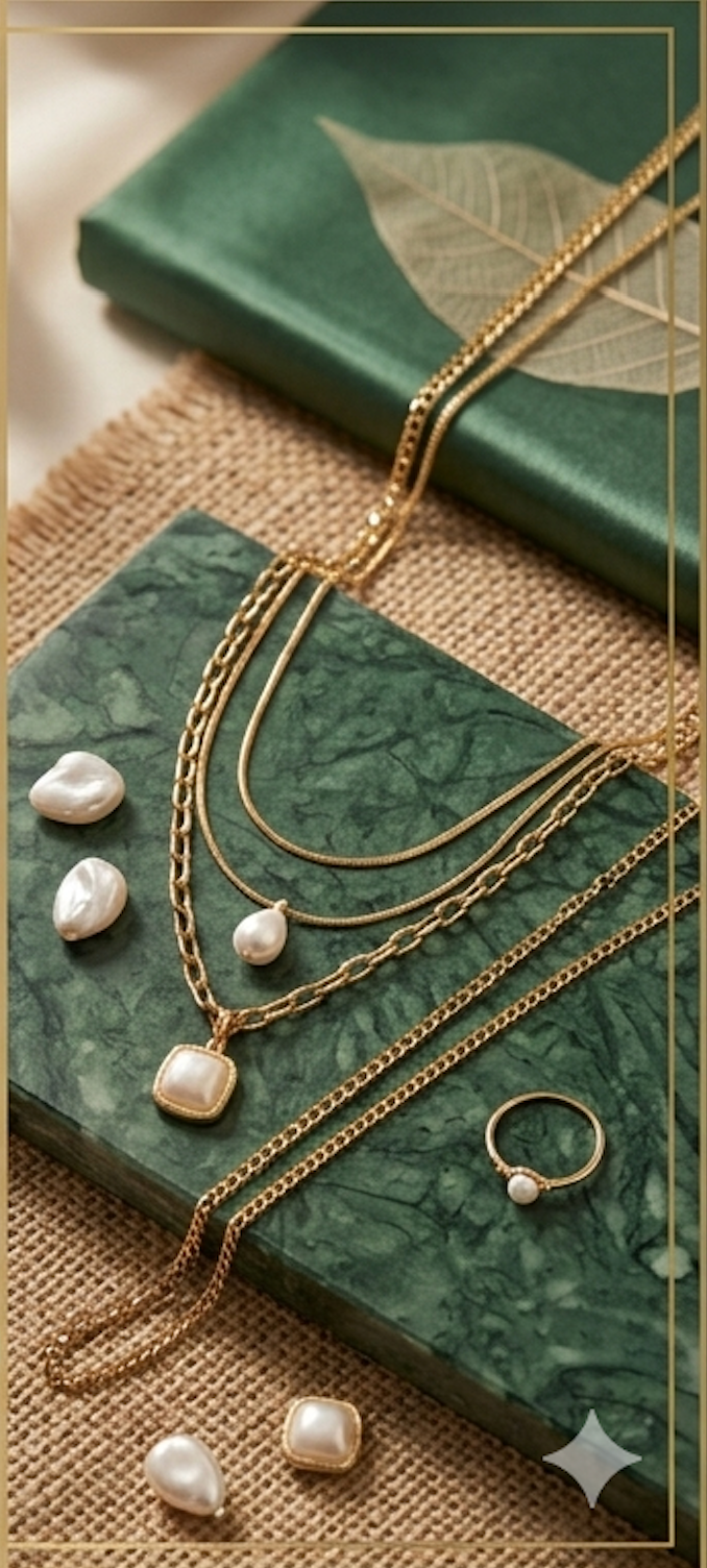18K Gold-Plated 3-Layer Gold Chain Necklace