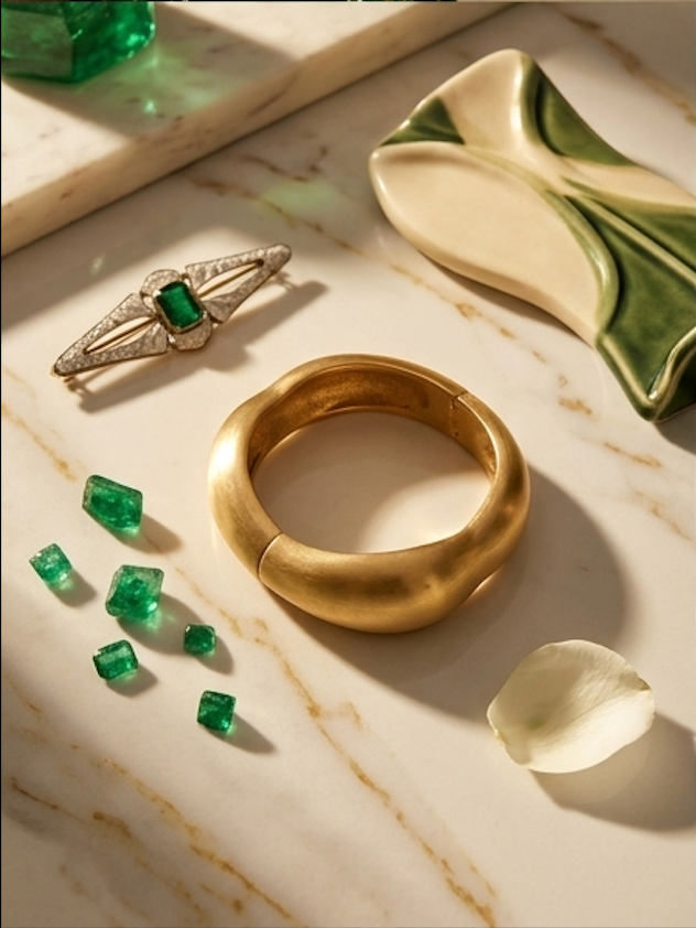 Anti-Tarnish Molten Gold Chunky Bangle
