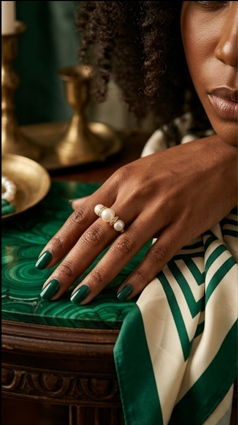 Anti-Tarnish Gold Triple Pearl Statement Ring