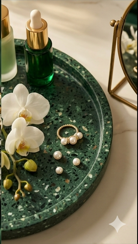 Anti-Tarnish Gold Triple Pearl Statement Ring