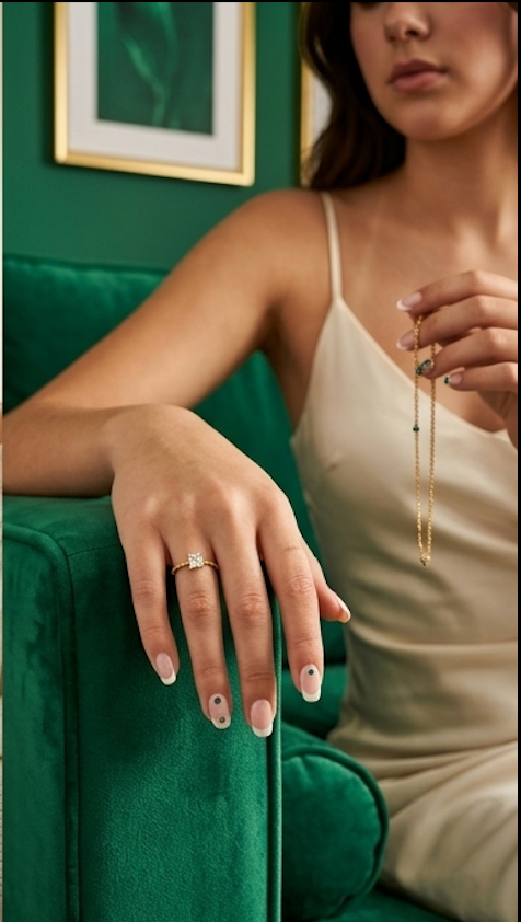 Anti-Tarnish Gold Princess Cut Solitaire Ring