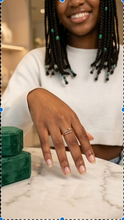 Anti-Tarnish Gold Nail Wrap Ring