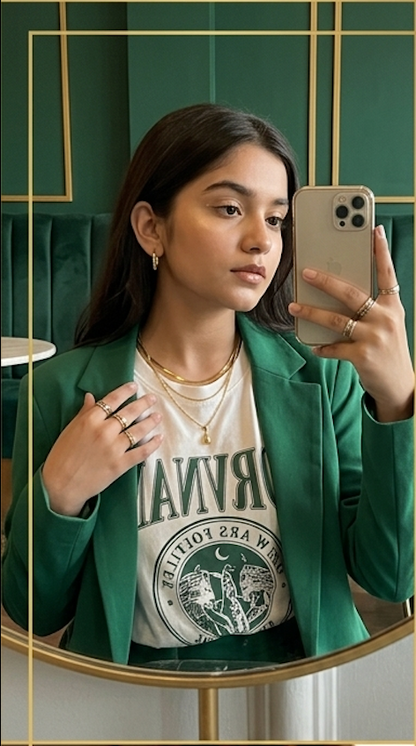 18K Gold Plated Layered Teardrop Necklace