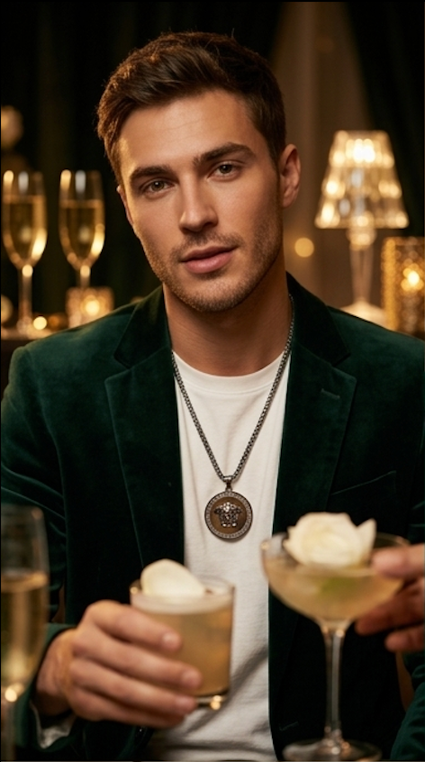 Men's Medusa-Head Pendant Necklace