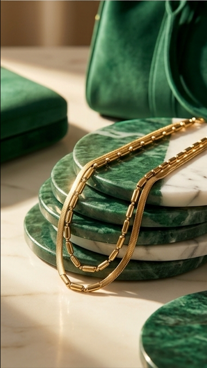 Layered Gold Chain Anklet